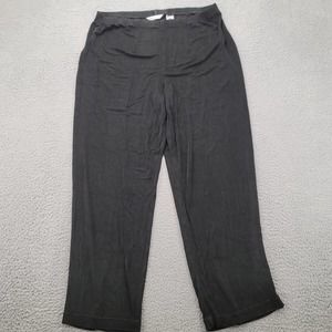 Laura Ashley‎ Pants Womens Small Black Stretch Elastic Waist High Rise Casual